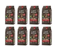 8 x 500 GR - Café Royal Peru Espresso Bio - Café Torréfié en Grains - Format Pratique - Sachets de 0,5 KG - Intensité 4/5 - Grains 100% Arabica Durables du Pérou - Certifiés Fairtrade