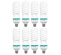 8 x 50W = 135W 5500K 220V CFL Ampoule Lumière du Jour Equilibrée Ampoule dans Douille E27 pour Installation d’Eclairage Photo et Vidéo Studio