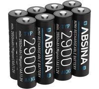 8 x AA 2900 NiMH Rechargeable Batteries 1.2 V & Min. 2650 mAh-Rechargeable AA Batteries for High Consumption Devices-Rechargeable AA Battery for Flash,Wii & Xbox Controllers-Rechargeable