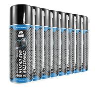 8 x AAB Bombe Depoussierante 400ml, Préparation en Spray, Dépoussiérant Informatique, Idéale Pour Enlever la Poussière, Sans Odeur, Aérosol, Bouteille Air Comprimé, Ne Laisse Pas de Traces