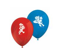 Procos Ballons en latex Pat' Patrouille Prêt pour l'action – 8 pièces rouge et bleu Taille unique