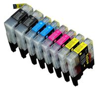 8 x Cartouche d'encre compatible Brother LC1220, LC1240 pour imprimantes MFC-J6510DW, DCP-J525W, DCP-J725DW, DCP-J925DW, MFC-J430W, MFC-J5910DW, MFC-J625DW, MFC-J6710DW, MFC-J6910DW, MFC-J825DW. LC