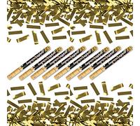 8 x Doré pluie 60 cm canon à confettis en bombe à confettis Party Popper mariage