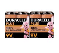 Duracell Piles 9 V Plus 6LR61/MN1604 – 8 pièces (2 ampoules de 4)