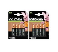 8 x Duracell AA rechargeable 1300 mAh (2 ampoules de 4 batteries) 8 piles rechargeables (HR6/DC1500)