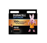 8 x Duracell AAA Optimum (1 blister de 8 batteries) 8 piles (MX2400/MINI STYLO/MICRO)
