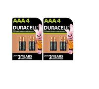 8 x Duracell AAA Rechargeables 750 mAh (2 ampoules de 4 batteries) 8 piles ministilo rechargeables