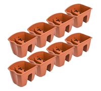 8 x jardinière 24 cm pot suspendu pot de fleurs pot de balcon pot de balustra...