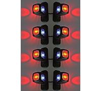 8 X latérales arrière Triple Fonction Feux de gabarit 24 V 12 V Remorque van Camion caravane Châssis pour camping-car Orange Blanc Rouge