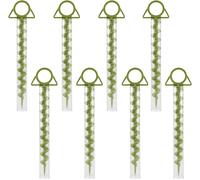 8 X Pegs For Fixing Pegs,Camping Tent Pegs,Plastic Pegs With Hook,Durable Spiral Tent Pegs For Camping Awnings,Rain Tarps,Garden (Green)