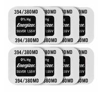 8 X Piles Argent Oxide Energizer 394 380 1.55V SR45 SR936SW Montre