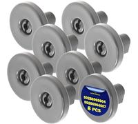 8 x Roulettes Panier Inférieur Lave Vaisselle 50286965004 pour Electrolux