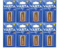 8 X Varta Longue Durée 9V Alcalin 6LP3146