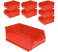 '8 X Vision Box Profi lb 2, LxLxH 500 x 300 x 200 mm, contenu 21 L, rouge