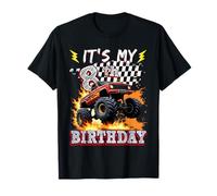 8 Year Old Boys Monster Truck It's My 8th Birthday Party T-Shirt