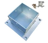 80 100 130 150 200 Mm Protecteur De Poteau, Support De Poteau De Pergola pour Terrasse, Porche, Garde-Corps, Garde-Corps, Plaque De Clôture, épaississement en Fer Galvanisé, 151x151x100MM