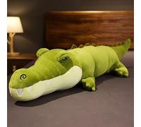 80-120cm Géant Réel Réaliste Crocodile en Peluche Jouet Animal Crocodile Oreiller Simulation Alligator Poupée Chambre Canapé Décor Jouet 100cm Vert