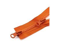 80-150cm 5# Double curseur résine veste à glissière pardessus fermeture éclair vêtements accessoires de couture, Orange, 80cm