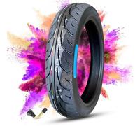 80/80-14 Pneu Tubeless, Remplacement Avant Arrière Universel pour Scooter Moto Roue de 14 Pouces, Profil Route Basse Résistance 4 TR Charge Max 165 kg