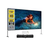 80 90 100 135 150 180 pouces écran de projecteur avec support 16:9 4K HD grand Angle avec sac de rangement Portable Home Cinema for l'extérieur,Un festin visuel exceptionnel(150 inch)