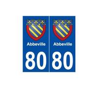 80 Abbeville blason autocollant plaque stickers ville - droits