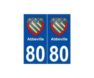80 Abbeville blason autocollant plaque stickers ville - droits