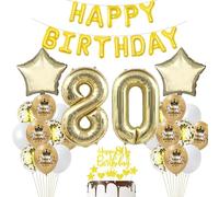 80 ans Anniversaire Femme Déco Ballon 80 ans Anniversaire Décoration Or 80 ans Fête Décoration Champagne Or 80 Anniversaire ballon Homme Femme Décoration Anniversaire 80 ans Ballon 80 ans Or
