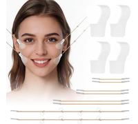 80 Bandes de Lifting Visage Effet V - Patchs Anti-Âge Invisibles pour Remodelage du Visage, Raffermissent la Peau du Cou, des Yeux et Réduisent le Double Menton