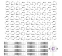 80 clips de fixation pour lumières avec vis, compatibles avec les supports Govee H705, fixations permanentes pour installation extérieure, pour rubans LED, 6,0 x 1,7 x 3,5 cm