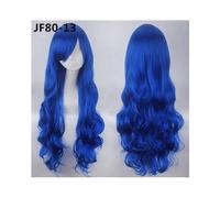 80 CM 31 `` longues perruques ondulées résistant à la chaleur cheveux synthétiques femmes universel anime Cosplay perruque accessoires de costume perruques de fête + casquette JF80-13