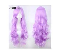 80 CM 31 `` longues perruques ondulées résistant à la chaleur cheveux synthétiques femmes universel anime cosplay perruque accessoires de costume perruques de fête + casquette JF80-11