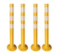 80 cm Bollard De Sécurité, D'Espace De Stationnement, Borne De Sécurité Routière Amovible Jaune, pour Travaux Routiers Et Gestion De La Circulation(A,4pcs)