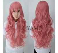 80 cm de long Vocaloid-Luka rose ondulé Anime mode belle perruque Cosplay + bonnet de perruque