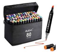 80 Couleurs Marqueurs-Feutre Alcool Kit, Sketch Stylos Marqueurs Graffiti pour Débutants, Artistes Animation Graffiti Art Esquisse