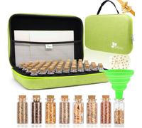 80 emplacements : organisateur de semences, boîte de rangement robuste avec double sac à fermeture éclair et 84 étiquettes autocollantes, récipient de rangement en verre pour fleurs, légumes, plantes