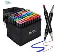 80 Feutre a Alcool, Couleurs Marqueurs, Feutres Coloriage Adulte, Feutre Tooli Art,SéChage SûR Et Rapide Feutre Alcool Double