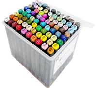 80 Feutres/Marqueurs Alcool. Double Pointe. Séchage Rapide. Val Tte Deluxe Rigide De Transport Et Base De Rangement Individuel Intégrée Pour Chaque Marqueur. Pour Tous. Coloriages,Croquis,Dessin.