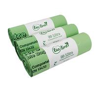 80 litre X 60 sacs Marque All-Green Biobag Lot compostables Sacs Poubelle de cuisine - Nourriture Sacs Poubelle - en 13432-80L Swing-bin Sacs avec guide de compost