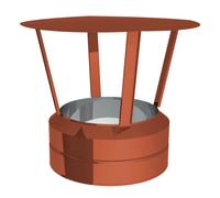 Ø 80 mm Jeremias DW FU Fermeture de bouche avec capuchon de pluie Cuivre