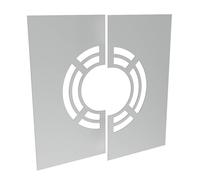 Ø 80 mm Jeremias DW FU Garniture murale et de plafond pour ventilation arrière en deux parties 0° Matt