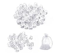 80 morceaux de cheveux tressés perlés dreadlocks accessoires décoratifs pendentif de cheveux tressés transparents pour bricolage sac de rangement de sangle de coiffure