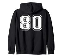 80 Number Eighty Team Sports Graphic Design Assorti Varsity Sweat à Capuche
