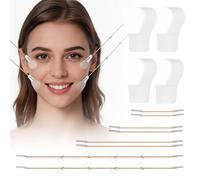80 Patchs Liftants en Forme de V pour le Remodelage du Visage, Transparents et Invisibles, Ils Conviennent au Visage, au Contour des Yeux, au Cou et au Double Menton, Ils Liftent