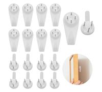 80 PCS Accroche Tableau Sans Percer pour Accrocher Cadres, Crochet Tableau Mural,Blanc Non-Trace Crochets De Support Murals,Crochet Cadre Mural- Crochets de Support en Plastique Blanc Non-Trace