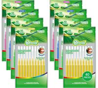 80 Pcs Brossettes Interdentaire,Différents Diamètres 0,6/0,7/0,8/1,0mm,Nettoyage Facile Des Espaces Interdentaires