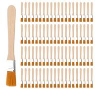 80 PCS Pinceaux Peinture 13.5cm Petit Pinceau Peinture Mur avec Manche en Bois Pinceau Plat Pinceau Brosse Vernis Bois Lasure pour Peinture,Bricolage,Murale,Poussière,Nettoyage,Lasures,Colle,Gesso