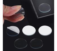 80 Pcs Tampons de Table en Verre, 25 mm x 2,2 mm Table Plateau Verre Anti Dérapant, Entretoises de Dessus de Table en Verre Transparent, Pare-Chocs en Plastique pour Dessus de Table en Verre