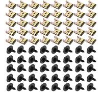 80 Pcs U-Clips et Vis Kit Universal Metal Écrous et Boulons pour Auto Clips de Fixation Voiture Kit de Clip à Vis et Écrou Écrous Fixation pour Garde-boue Type U Protection Anti éclaboussures Voiture