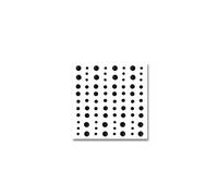 80 perles adhésives noires