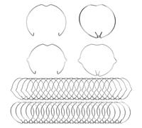 80 Pièces Anneaux à Ressort de Retenue Kit, Clips de Fixation à Ressort, Pince de Fermeture à Ressort Clip pour Plupart Lampes Ampoules Halogènes LED(GU10 / MR16/ 51 et 44 mm)